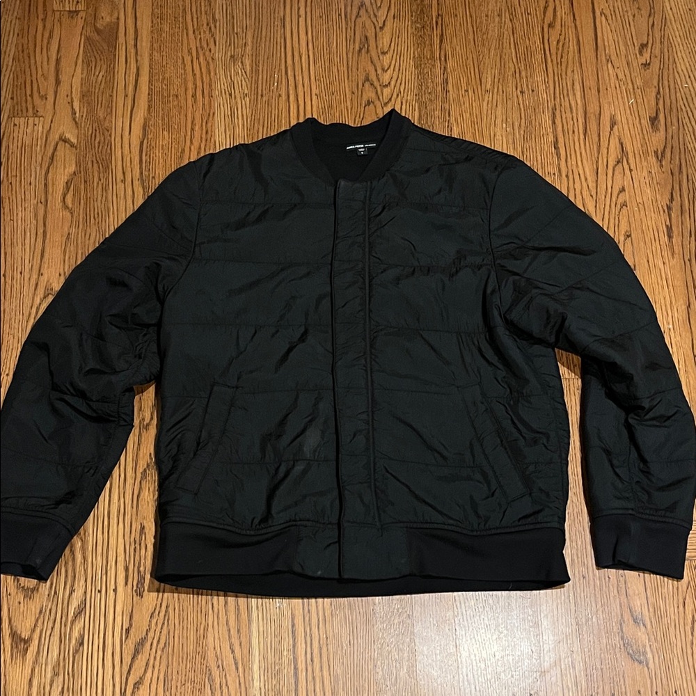 James Perse Black Bomber Jacket